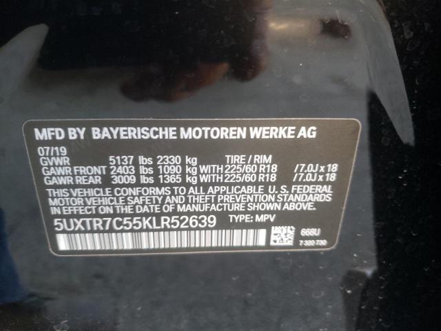 Photo 9 VIN: 5UXTR7C55KLR52639 - BMW X3 SDRIVE3 