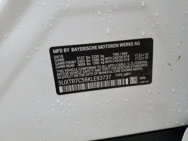 Photo 9 VIN: 5UXTR7C56KLE93737 - BMW X3 SDRIVE3 