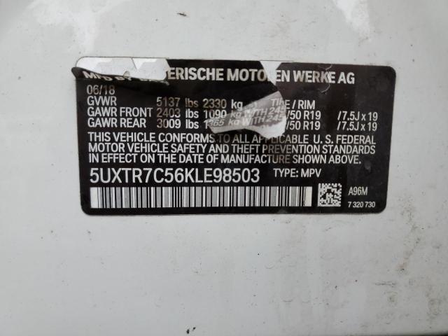 Photo 12 VIN: 5UXTR7C56KLE98503 - BMW X3 SDRIVE3 