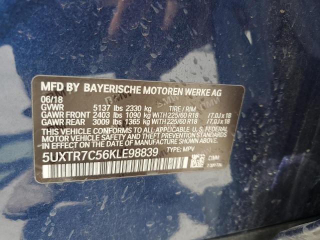 Photo 12 VIN: 5UXTR7C56KLE98839 - BMW X3 SDRIVE3 