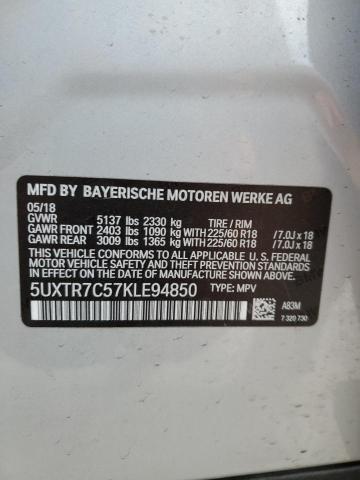 Photo 12 VIN: 5UXTR7C57KLE94850 - BMW X3 SDRIVE3 