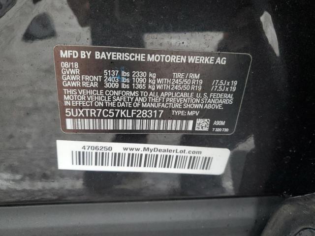 Photo 12 VIN: 5UXTR7C57KLF28317 - BMW X3 