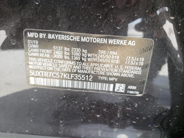 Photo 9 VIN: 5UXTR7C57KLF35512 - BMW X3 SDRIVE3 