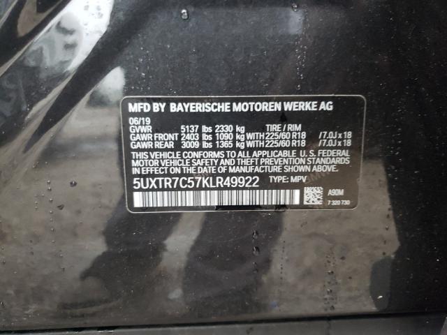 Photo 9 VIN: 5UXTR7C57KLR49922 - BMW X3 SDRIVE3 