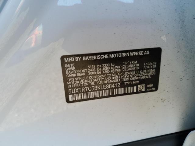 Photo 12 VIN: 5UXTR7C58KLE88412 - BMW X3 