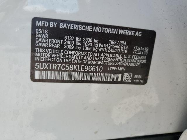 Photo 12 VIN: 5UXTR7C58KLE96610 - BMW X3 