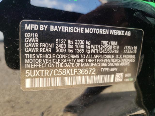 Photo 9 VIN: 5UXTR7C58KLF36572 - BMW X3 SDRIVE3 