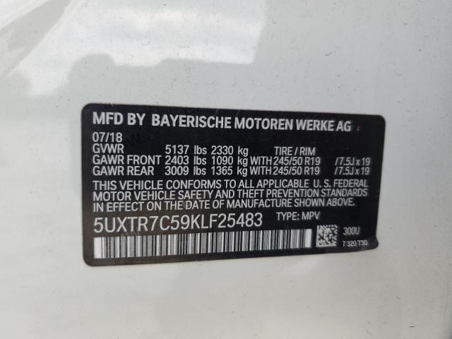 Photo 12 VIN: 5UXTR7C59KLF25483 - BMW X3 SDRIVE3 