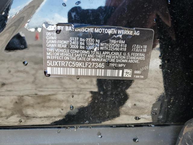 Photo 12 VIN: 5UXTR7C59KLF27346 - BMW X3 