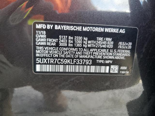 Photo 12 VIN: 5UXTR7C59KLF33793 - BMW X3 SDRIVE3 