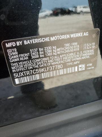 Photo 12 VIN: 5UXTR7C59KLF37780 - BMW X3 SDRIVE3 