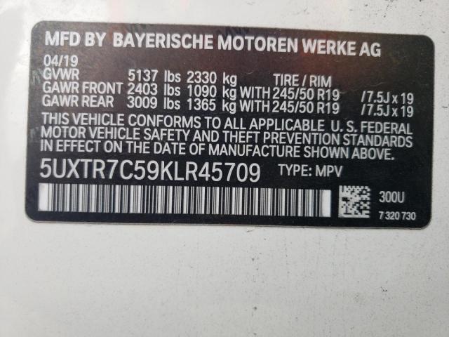 Photo 12 VIN: 5UXTR7C59KLR45709 - BMW X3 SDRIVE3 