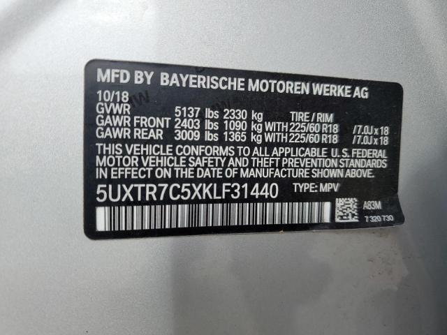 Photo 12 VIN: 5UXTR7C5XKLF31440 - BMW X3 SDRIVE3 