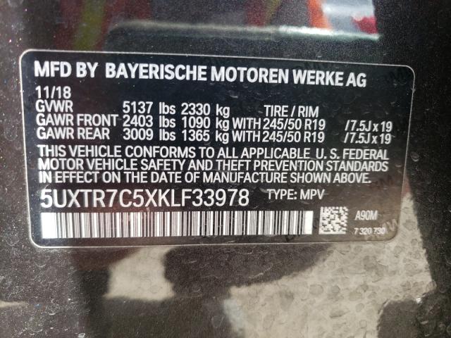 Photo 9 VIN: 5UXTR7C5XKLF33978 - BMW X3 SDRIVE3 