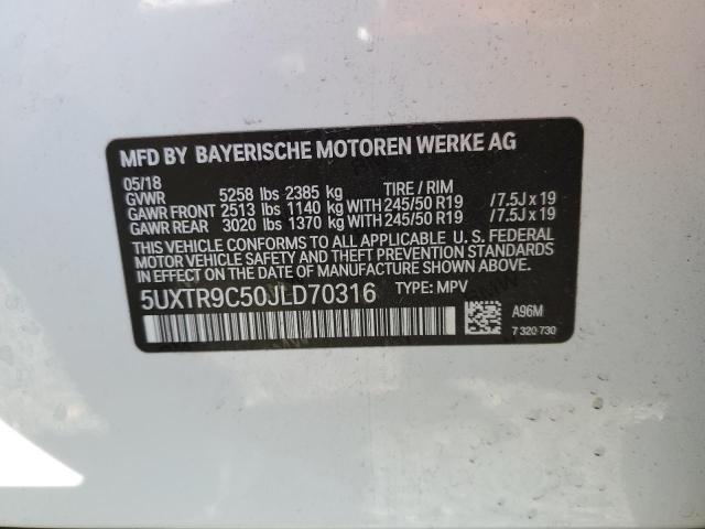 Photo 9 VIN: 5UXTR9C50JLD70316 - BMW X3 XDRIVE3 