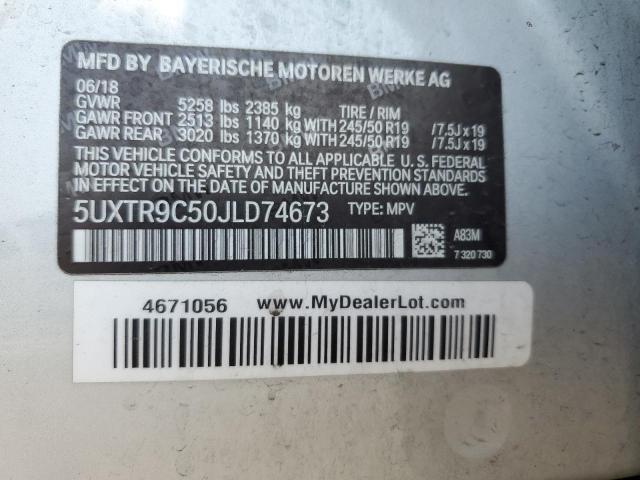 Photo 12 VIN: 5UXTR9C50JLD74673 - BMW X3 XDRIVE3 