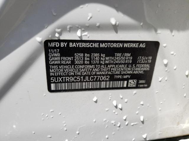 Photo 12 VIN: 5UXTR9C51JLC77062 - BMW X3 XDRIVE3 