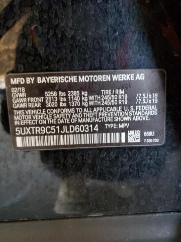 Photo 11 VIN: 5UXTR9C51JLD60314 - BMW X3 XDRIVE3 