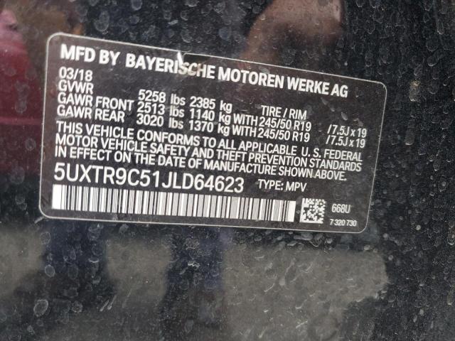 Photo 11 VIN: 5UXTR9C51JLD64623 - BMW X3 XDRIVE3 