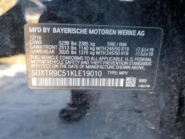 Photo 12 VIN: 5UXTR9C51KLE19010 - BMW X3 