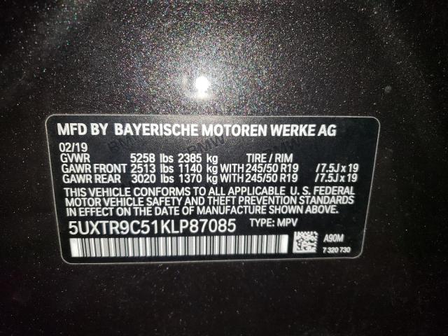 Photo 12 VIN: 5UXTR9C51KLP87085 - BMW X3 