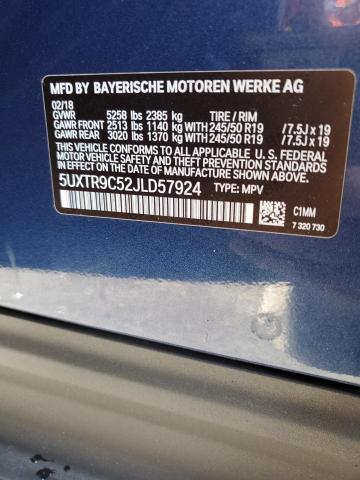 Photo 12 VIN: 5UXTR9C52JLD57924 - BMW X3 XDRIVE3 