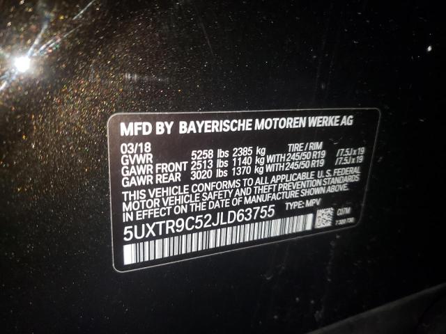 Photo 12 VIN: 5UXTR9C52JLD63755 - BMW X3 XDRIVE3 