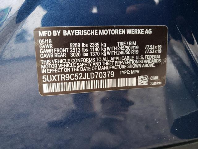 Photo 12 VIN: 5UXTR9C52JLD70379 - BMW X3 