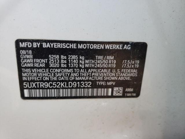 Photo 9 VIN: 5UXTR9C52KLD91332 - BMW X3 XDRIVE3 