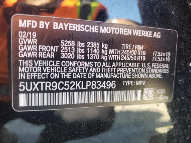 Photo 12 VIN: 5UXTR9C52KLP83496 - BMW X3 XDRIVE3 