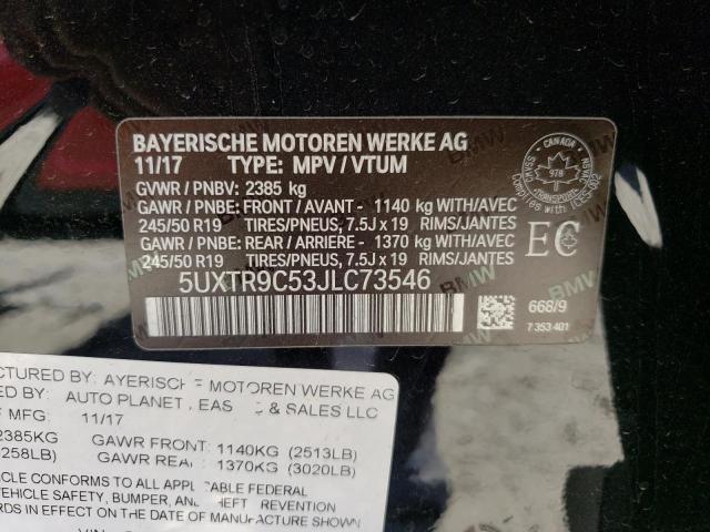 Photo 9 VIN: 5UXTR9C53JLC73546 - BMW X3 XDRIVE3 