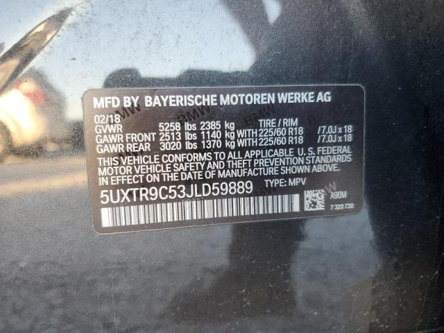 Photo 13 VIN: 5UXTR9C53JLD59889 - BMW X3 XDRIVE3 