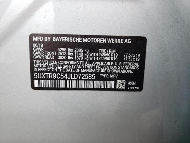 Photo 12 VIN: 5UXTR9C54JLD72585 - BMW X3 XDRIVE3 