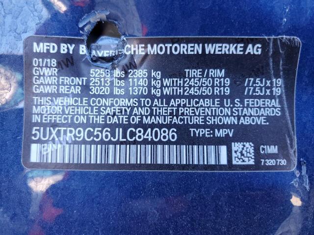 Photo 12 VIN: 5UXTR9C56JLC84086 - BMW X3 XDRIVE3 