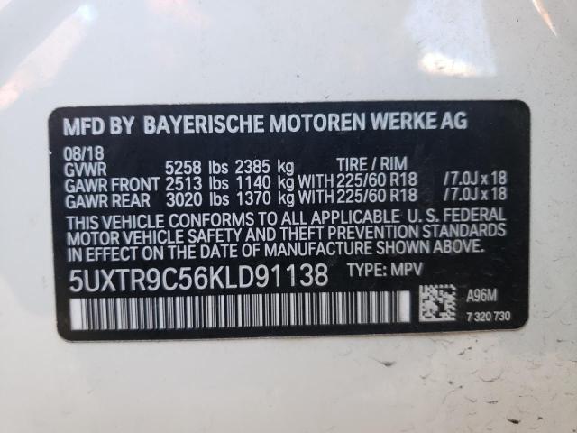 Photo 9 VIN: 5UXTR9C56KLD91138 - BMW X3 XDRIVE3 