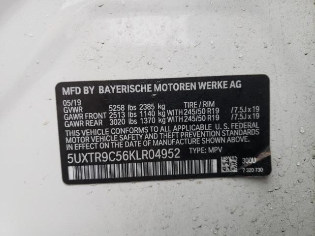 Photo 9 VIN: 5UXTR9C56KLR04952 - BMW X3 XDRIVE3 