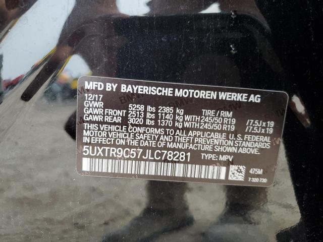 Photo 12 VIN: 5UXTR9C57JLC78281 - BMW X3 XDRIVE3 