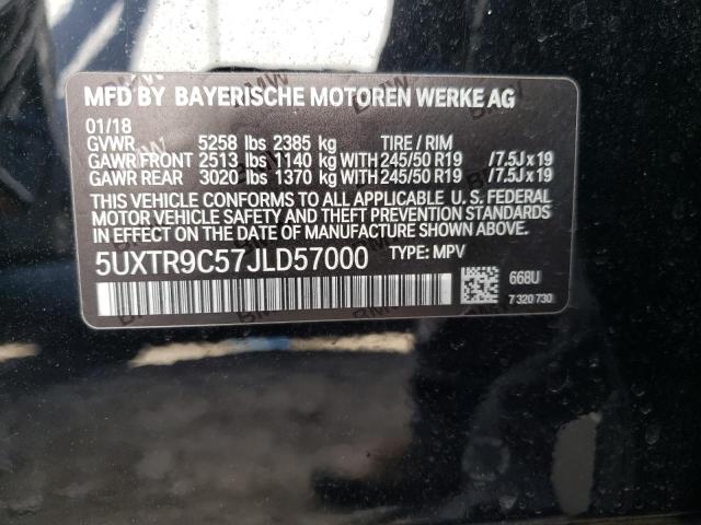 Photo 9 VIN: 5UXTR9C57JLD57000 - BMW X3 XDRIVE3 