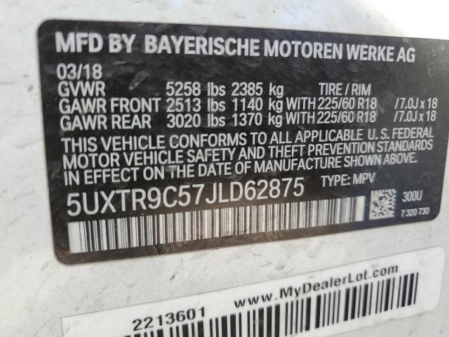 Photo 12 VIN: 5UXTR9C57JLD62875 - BMW X3 