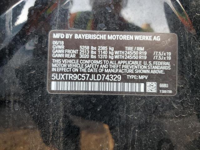 Photo 12 VIN: 5UXTR9C57JLD74329 - BMW X3 XDRIVE3 