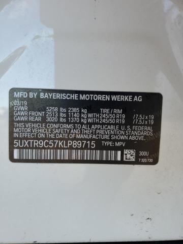 Photo 12 VIN: 5UXTR9C57KLP89715 - BMW X3 XDRIVE3 