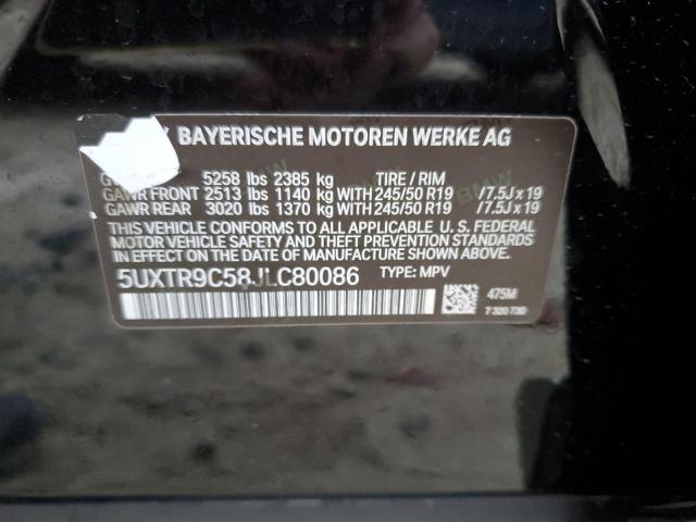 Photo 12 VIN: 5UXTR9C58JLC80086 - BMW X3 XDRIVE3 