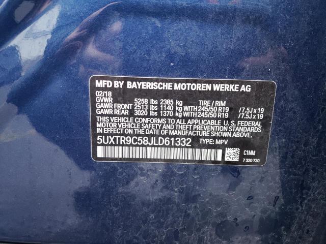 Photo 9 VIN: 5UXTR9C58JLD61332 - BMW X3 XDRIVE3 