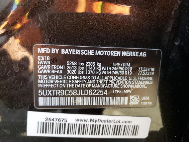 Photo 11 VIN: 5UXTR9C58JLD62254 - BMW X3 