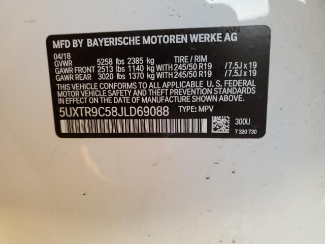 Photo 11 VIN: 5UXTR9C58JLD69088 - BMW X3 XDRIVE3 