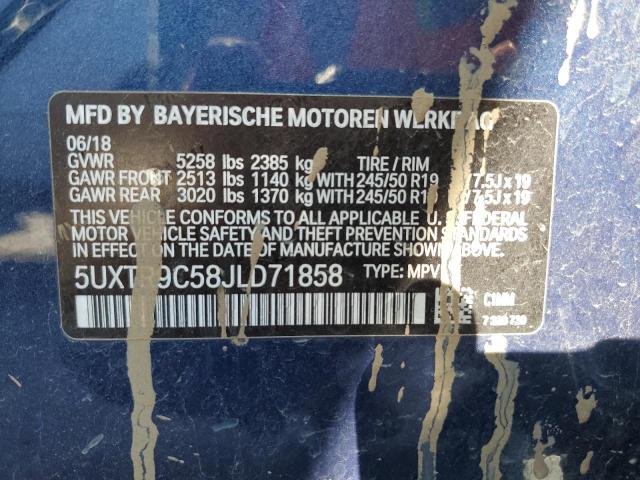 Photo 12 VIN: 5UXTR9C58JLD71858 - BMW X3 XDRIVE3 