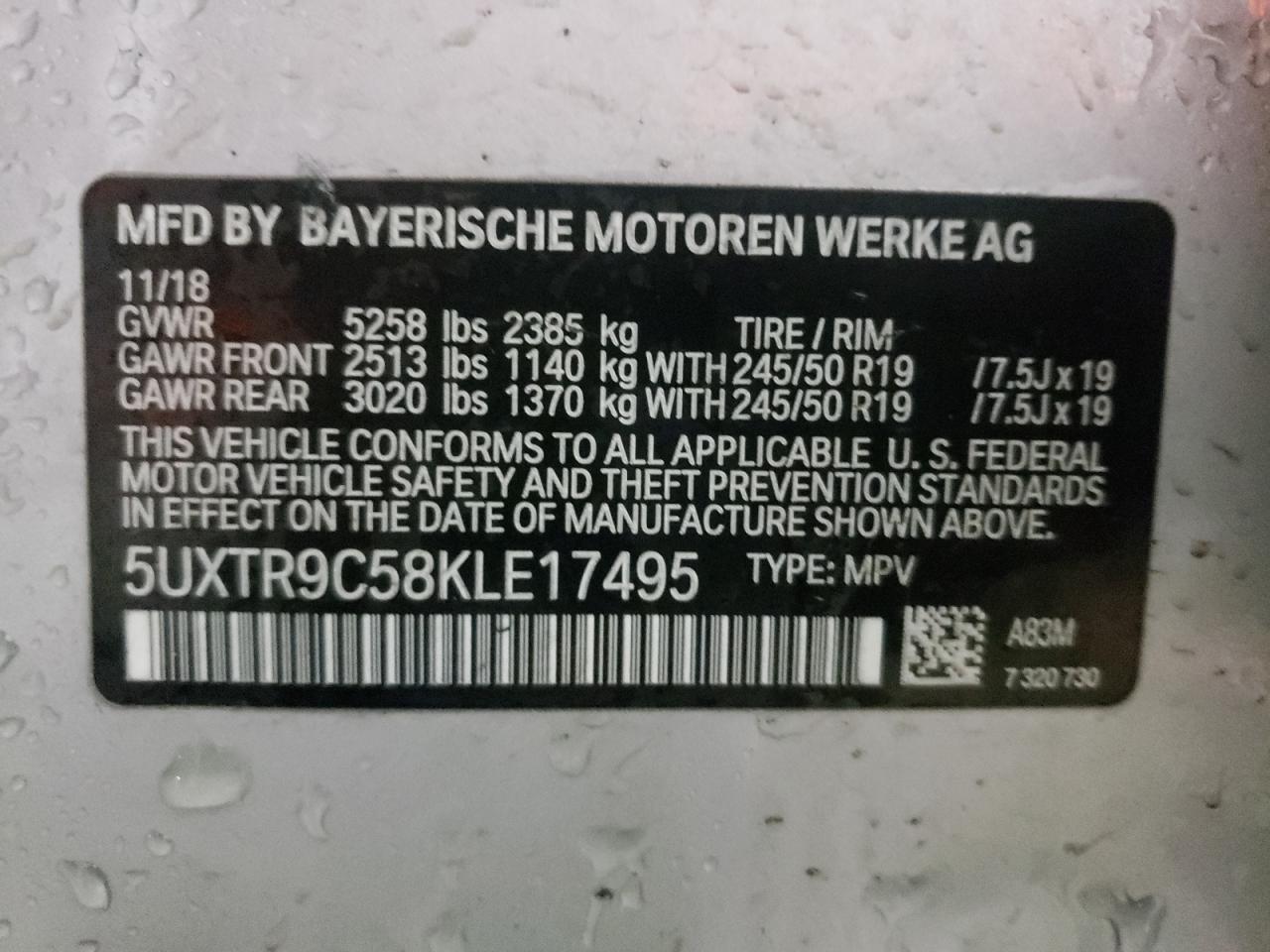 Photo 19 VIN: 5UXTR9C58KLE17495 - BMW X3 XDRIVE3 