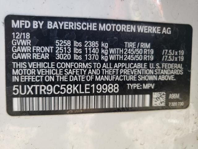 Photo 13 VIN: 5UXTR9C58KLE19988 - BMW X3 XDRIVE3 