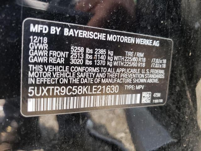 Photo 12 VIN: 5UXTR9C58KLE21630 - BMW X3 XDRIVE3 