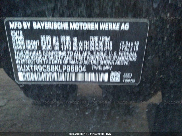 Photo 8 VIN: 5UXTR9C58KLP96804 - BMW X3 